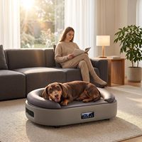 Lit pour animaux de compagnie confortable et intelligent avec contrôle climatique par chauffage et refroidissement, gestion à distance par application, mobilier pour chat mignon