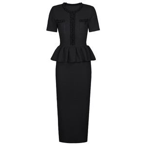 Bettergirl Abito Lungo <span class=keywords><strong>in</strong></span> <span class=keywords><strong>Maglia</strong></span> con Paillettes di Alta Qualità, Nuova Moda Autunnale, <span class=keywords><strong>Vestito</strong></span> Casual <span class=keywords><strong>Rosa</strong></span> Slim a Maniche Corte - Product Image 5