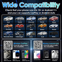 Wooboobox OEM filaire vers sans fil Carplay Android 2-en-1 adaptateur USB Dongle automatique pour Apple IOS IP Car Play