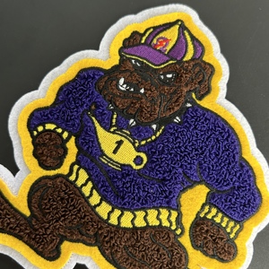 Parche bordado personalizado con detalles pequeños, insignia <span class=keywords><strong>de</strong></span> gran tamaño, logotipo termoadhesivo para toalla, chenilla, con reverso adhesivo - Product Image 2