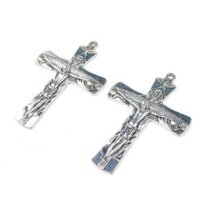 <span class=keywords><strong>Religión</strong></span> católica Espíritu Santo tamaño grande 108*74mm 81*55mm Cruz aleación de plata medalla Jesús Cruz colgante - Product Image 4