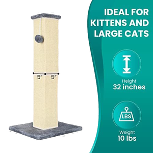 Kangdarpet tiang penggaruk kucing pasang dinding untuk anak kucing dewasa, bantalan garuk kucing Sisal, penggaruk untuk kesehatan kucing - Product Image 2