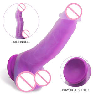 Dildos en silicone souple personnalisés pour femmes |   Dildo réaliste en silicone de grande taille, 100% imperméable, culotte avec dildo intégré - Product Image 4