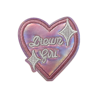 Grosir Chenille Patch besi pada Transfer panas Pink XOXO topi Flower skate Patch untuk tas wanita dekorasi pakaian