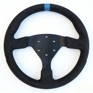 Volant de course universel en daim de style JDM de 13 pouces, volant léger en aluminium à dégagement rapide pour la piste et la conduite quotidienne - Product Image 2