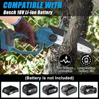Scie à chaîne électrique sans fil 20V avec moteur sans balais et batterie lithium-ion, outil de jardinage industriel portable de 6 et 8 pouces pour la coupe du bois