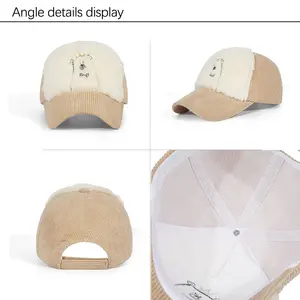 Gorro de golf de PANA con logotipo personalizado bordado para niños de 5 paneles, gorras deportivas para el sol para niños, gorra de béisbol atlética con forro de satén