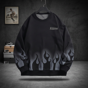 Nouveau Sweat-shirt Tricoté Décontracté à Manches Longues et Col Rond Rayé, Impression Numérique 3D, Printemps 2026, 100% Polyester, Formel - Product Image 3