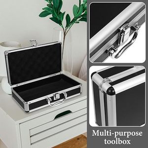 Caja <span class=keywords><strong>de</strong></span> Herramientas <span class=keywords><strong>de</strong></span> Aluminio Portátil, Reutilizable y con Cierre, <span class=keywords><strong>de</strong></span> Gran Capacidad, Multifuncional e Impermeable, para Herramientas, Joyería y <span class=keywords><strong>Maquillaje</strong></span> - Product Image 2