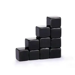 Gran oferta, imán negro, cubo magnético personalizado, bloque recubierto de epoxi, imán de neodimio n35