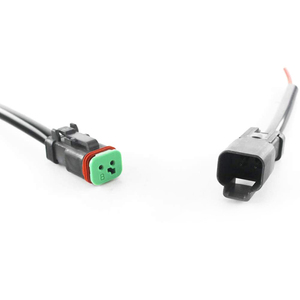 Deutsch DT 2 Pin Pigtail Kit connettore impermeabile maschio femmina presa cavo cablaggio per luce da lavoro a LED motocicli - Product Image 2