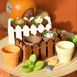 Maceta de terracota en miniatura, abalorios de resina para <span class=keywords><strong>casa</strong></span> de muñecas DIY, accesorios para disparar, pegamento de crema, accesorios decorativos - Product Image 2