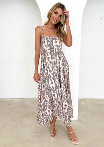2025 Boho romantique <span class=keywords><strong>robe</strong></span> de mariée dames décontracté été surdimensionné plage <span class=keywords><strong>ethnique</strong></span> longues Vestidos Maxi <span class=keywords><strong>Chic</strong></span> robes florales femmes - Product Image 4