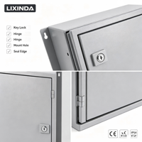 Boîtier de distribution électrique mural LIXINDA en métal IP54 avec serrure mécanique, conforme CE RoHS, personnalisable 10A-630A pour extérieur