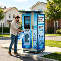 Système d'osmose inverse personnalisable, distributeur d'eau pure, distributeurs d'eau froide d'extérieur, paiement par code QR, SDK activé