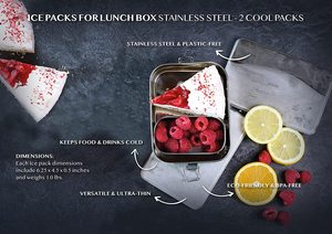 Dụng Cụ Làm Lạnh Đồ Ăn Trưa Bằng Thép Không Gỉ-Túi Chườm Đá Cho Túi Đựng Đồ Ăn Trưa, Hộp Ăn Trưa, Hộp Bento Và Hộp Làm Mát, Không Chứa Nhựa - Product Image 6