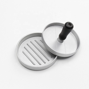 Presse à <span class=keywords><strong>mini</strong></span>-hamburgers manuelle à démoulage facile, antiadhésive, avec poignée en bois, en alliage d'aluminium, pour la préparation de galettes de burger <span class=keywords><strong>maison</strong></span> DIY - Product Image 5