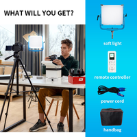 Yidoblo AI-2000bi 200W Bi Couleur SMD LED Barndoor Lumière Caméra Vidéo LED Lumière pour La Photographie Instagram Youtube Lumière 95ra