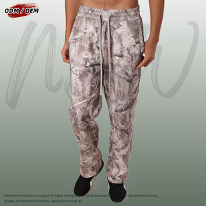 Pantalon décontracté streetwear camouflage imprimé par transfert thermique en laine, style baggy, taille élastique, service OEM disponible, coupe ample - Product Image 1