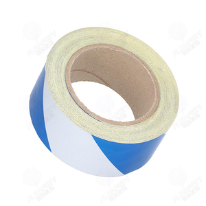 <span class=keywords><strong>Cinta</strong></span> adhesiva de <span class=keywords><strong>barricada</strong></span> reflectante de grado Ingeniero de alta visibilidad Abrasivo de agarre fuerte azul y blanco para tuberías de paredes de piso - Product Image 4