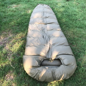 Saco de Dormir Profesional de Plumón con Cremallera Central Delantera, Forma de Momia con Cámaras en H, Impermeable, de Microfibra y Nailon - Product Image 1