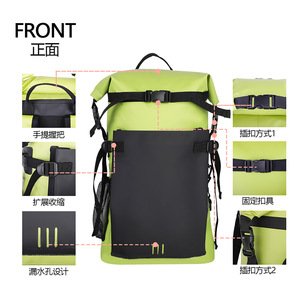 Sacs à dos imperméables de grande capacité sur mesure pour l'extérieur, sacs de plongée et de randonnée, accessoires de montagne - Product Image 3