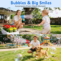 Jouets de fête, pistolets à bulles avec solution de recharge et lumière LED, souffleur de bulles automatique pour enfants, machine à bulles