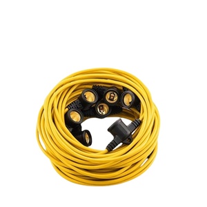50/100ft Sjtw Yellow 125v Temporäre Beleuchtung Außen beleuchtung Lichterkette - Product Image 1