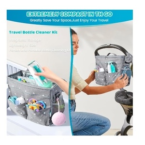 Juego de cepillos de plástico para biberones, eléctrico, portátil, con caja de almacenamiento, ecológico, kit de limpieza automática de biberones y tetinas - Product Image 4