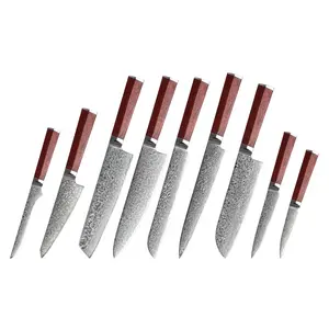 fabbrica di coltelli da cucina Coltello in acciaio Damasco coltelli set