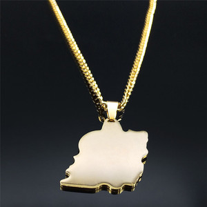 Colares Masculinos com Pingente de Mapa do Irã, Farvahar, Águia Persa Iraniana, Pahlavi, Farohar, em Aço Inoxidável, Joias de Moda, À Prova d'Água - Product Image 5