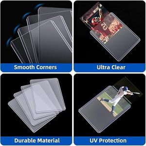 Protège-cartes rigides en PVC transparent 3"x4", épaisseur 1 mm avec fermeture à clip – pour baseball, football, basketball, hockey et plus encore - Product Image 4