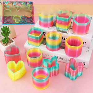 New Hot Selling Plastic Rainbow Colorful Large Jumbo for <strong>Slinkying</strong> Spring Coil Oil <strong>Toy</strong> for Stress Relief - Product Image 2