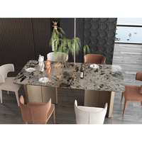 Dalle en pierre frittée à surface polie en céramique, imitation roche, pour mur de fond de hall, salon, table à manger, table basse