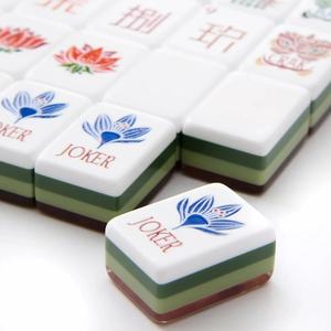 <span class=keywords><strong>Mahjong</strong></span> portable de luxe, 160 pièces, tuiles en acrylique et motif bois à 4 couches, <span class=keywords><strong>Mahjong</strong></span> américain - Product Image 3