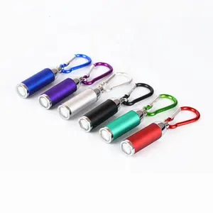 Promotional Gifts Small Torch lamp Customized logo Mini Flashlight Keychain With Key chain ring For Hiking Climbing camping