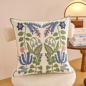 Funda de cojín bohemio, funda de almohada bordada tejida, funda de almohada de granja con borlas, funda de cojín a rayas texturizada - Product Image 1