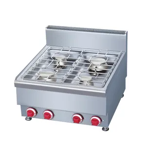Restaurant kitchenware high quality table top gas cooker stove with 4 burner