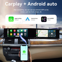 MOOKAKA 12,3 pouces 1920*720P Android 13 8 cœurs Écran tactile Carplay Auto pour X5 X6 E70 E71 2007 Radio CIC GPS Lecteur Navi