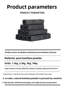 Charbon de bambou naturel écologique de haute qualité d'usine, sable de charbon de <span class=keywords><strong>pierre</strong></span>, charbon vert babouin - Product Image 5