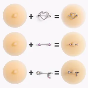 New Arrival sexy núm vú pasties pha lê Silicone piercing núm vú bìa cho vũ nữ Thoát Y