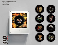 Décor de chambre à coucher, tourne-disque NFC mural, mini tourne-disque vinyle avec lumière LED rotative, cadeau idéal