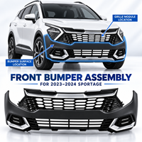 Kit de pare-chocs avant pour Kia Sportage 2023-2024 avec calandre et feux antibrouillard, qualité d'origine 86511DW000 86350DW020, ensemble de couvre-pare-chocs