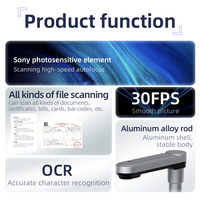 Escáner de Pasaportes OCR con Lector de Tarjetas de Identificación USB Portátil RTS para Hotel, Documentos de Oficina, Bancarios y Empresariales A4, con Base Rígida, en Stock