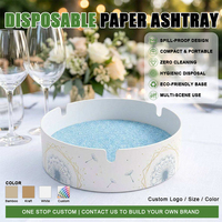 Cendrier en papier enduit de gel, recyclable, sans fumée, design personnalisé, jetable, pour la maison, la voiture, le restaurant, pour cigares et cigarettes