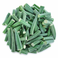 Okra congelé en gros, coupé en morceaux, pour la restauration, la traiteurisation et la fourniture d'ingrédients pour la transformation alimentaire