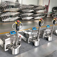 Chariot à palettes électrique étanche en acier inoxydable 304 de 2 tonnes avec balance numérique intégrée
