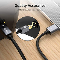 Cable USB2.0 Macho a Macho de Alta Calidad, 3 Metros, Aleación de Aluminio, Alta Velocidad 480Mbps, para Impresora/Escáner, Revestimiento de PVC para Computadora/Monitor