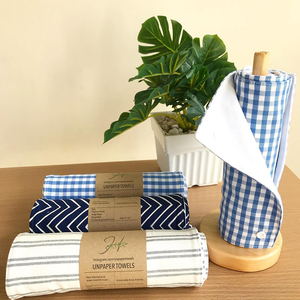 Toalla de algodón orgánico Natural reutilizable, toalla sin papel de bambú sin blanquear, lavable, respetuoso con el medio ambiente - Product Image 1