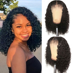 Perruque complète en dentelle HD en cheveux humains brésiliens bruts, coupe courte bob, bouclée crépue, perruques frontales en dentelle, perruques frontales en dentelle à ondulations profondes pour femmes noires - Product Image 4